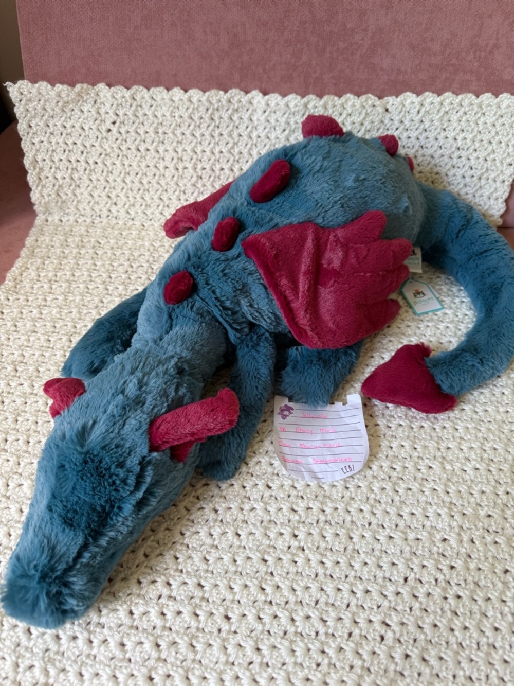 *BNWT* Jellycat Dexter Dragon HUGE (Retired) *Authentic*